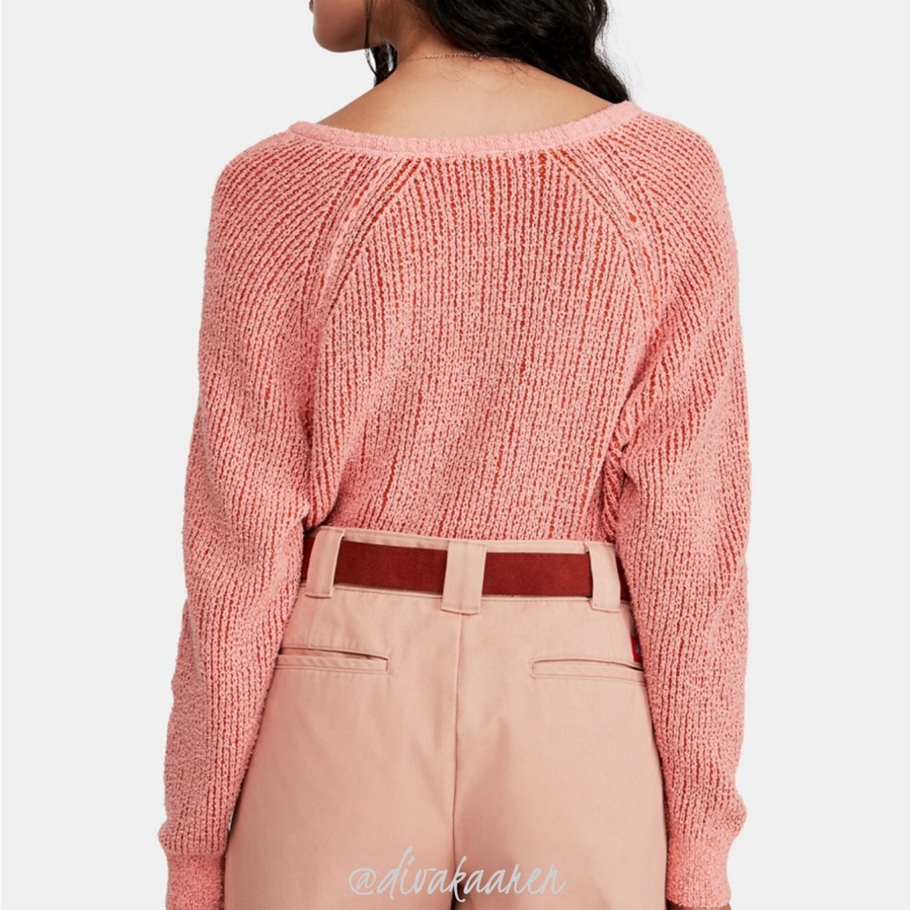 FREE PEOPLE High Low V Sweater - Picture 6 of 7